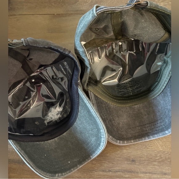 2 Vintage Distressed Canada Maple Leaf Caps - Picture 3 of 6